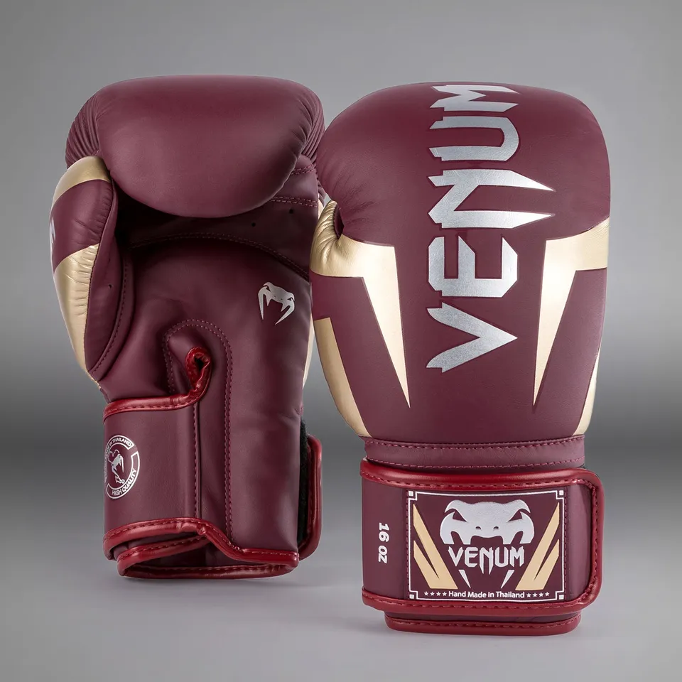 venum-elite-boxhandschuhe-burgund-gold image 1