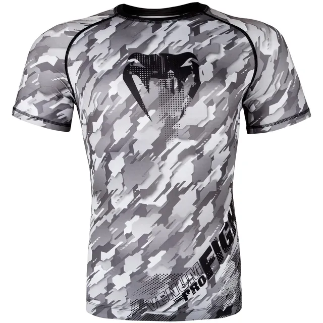 venum-tecmo-rashguard-kurzarm-grau-schwarz image 1