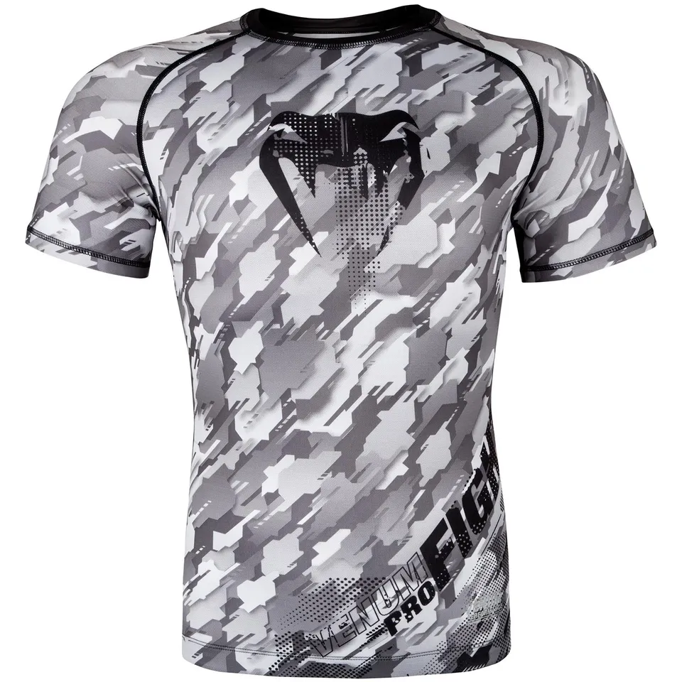 venum-tecmo-rashguard-kurzarm-grau-schwarz image 1