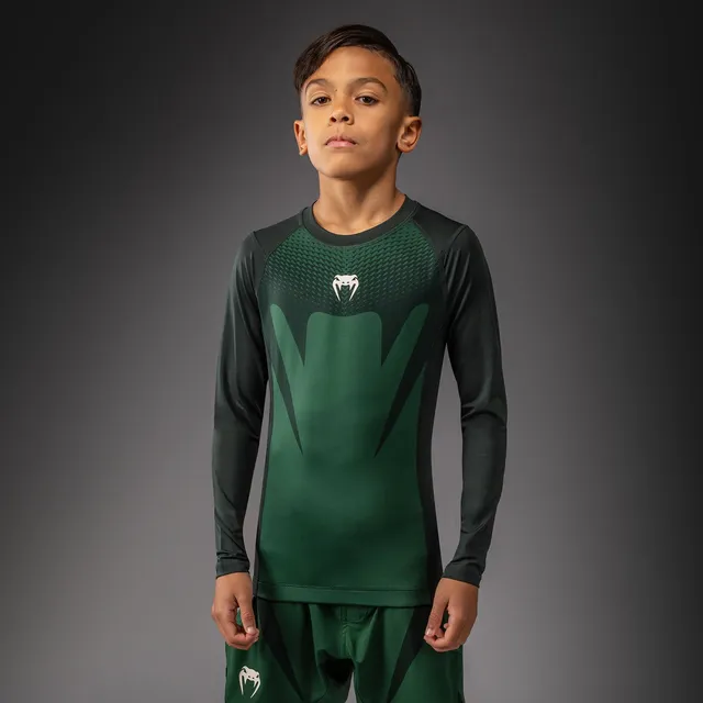 venum-attack-kids-langarm-rashguard-waldgr-n-off-white image 1