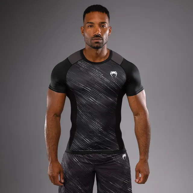 venum-rapid-kurzarm-rashguard-schwarz-sturmgrau image 1