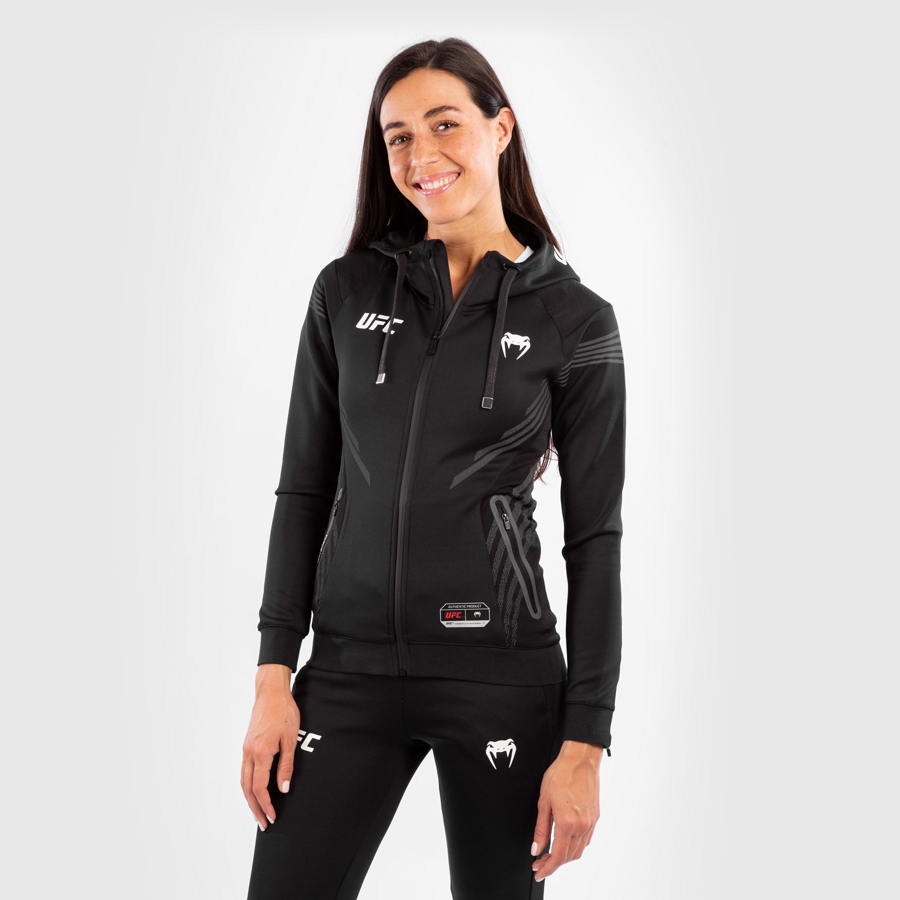 ufc-venum-authentic-fight-night-damen-walkout-hoodie-personalisiert-schwarz image 3