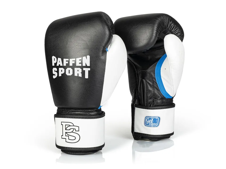 paffen-sport-gel-boxhandschuhe-training-leder-sparringshandschuhe-mit-klettversc image 1