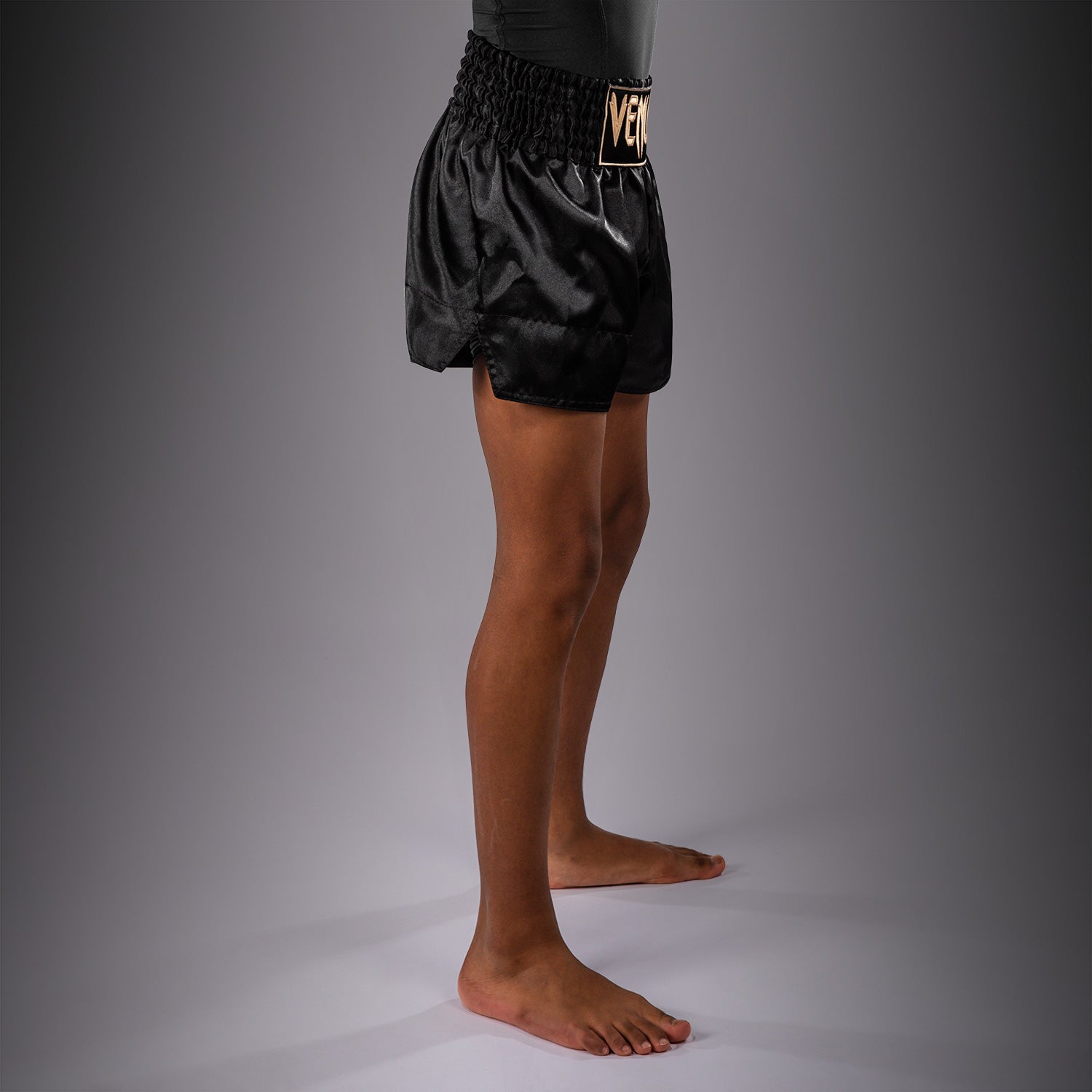 venum-classic-muay-thai-shorts-f-r-kinder-schwarz-gold image 2