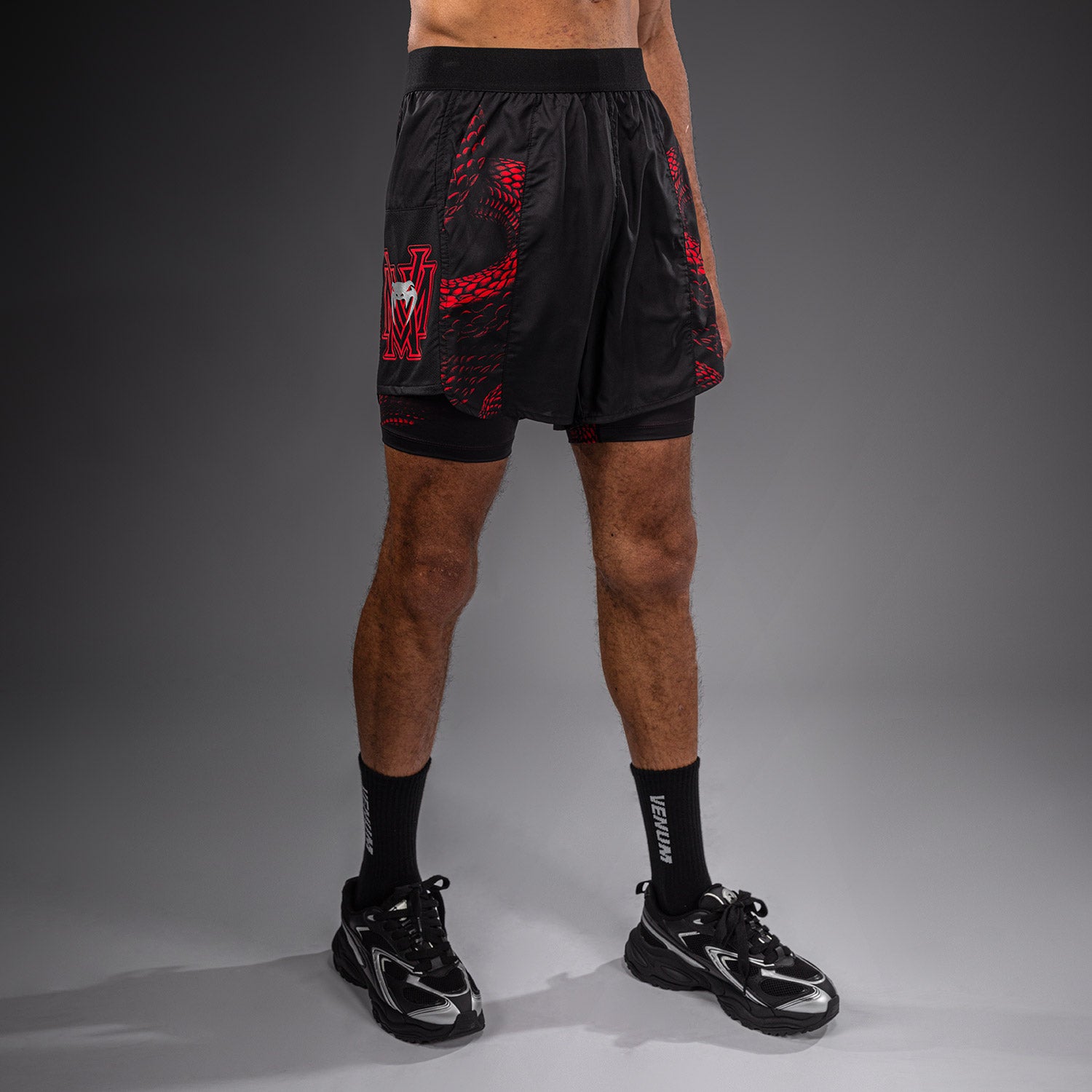 venum-matupa-trainingsshorts-schwarz-rot-silber image 2