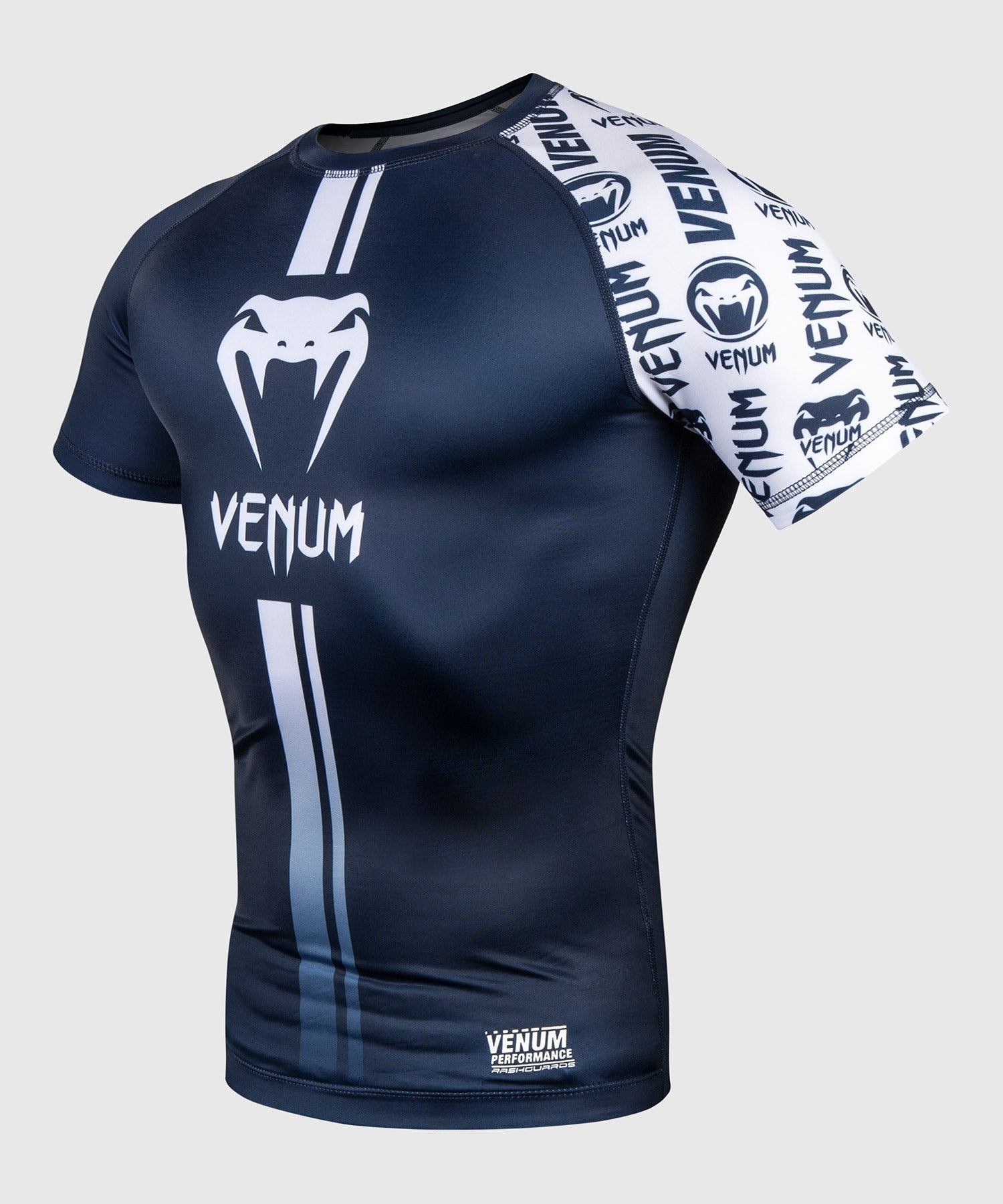venum-logos-rashguard-kurzarm-herren-marineblau-wei image 3