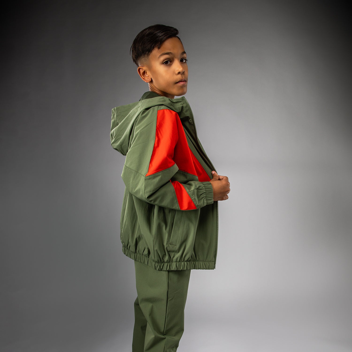 venum-vectra-kinder-trainingsjacke-armeegr-n-orange image 5