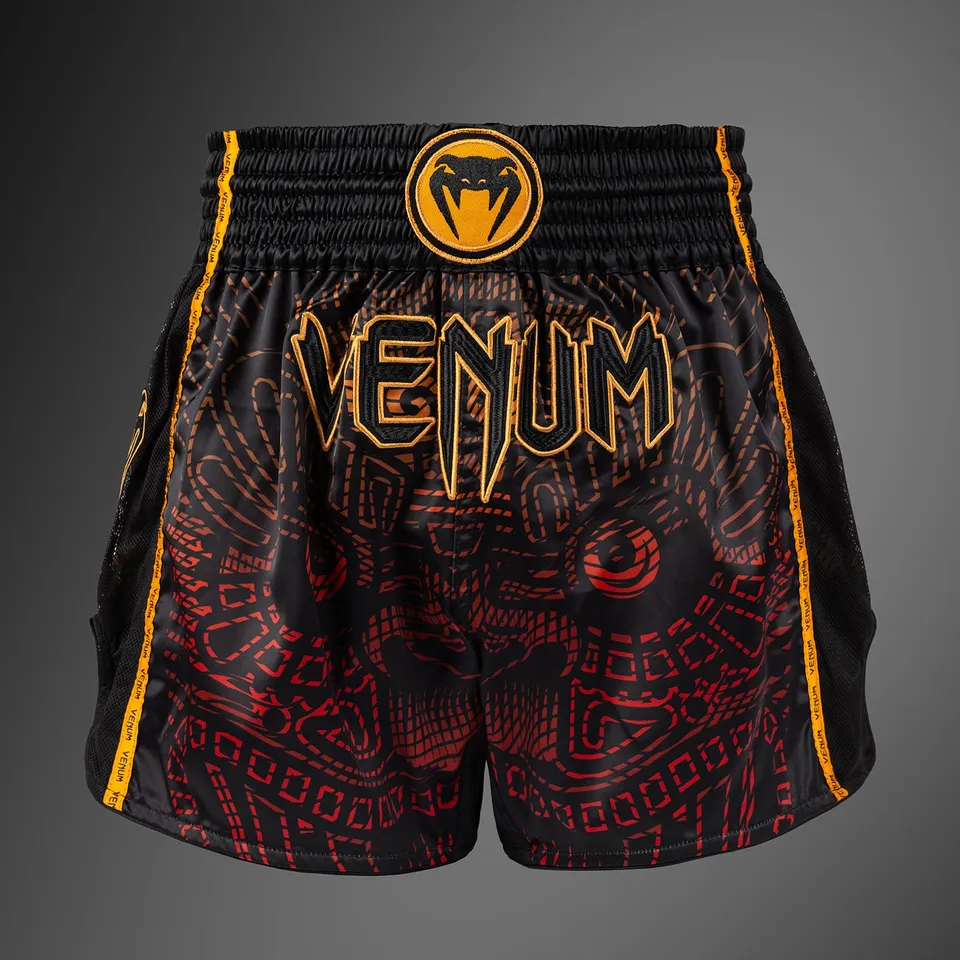 venum-quetzal-fury-muay-thai-shorts-schwarz-fury-rot-tangerine image 1