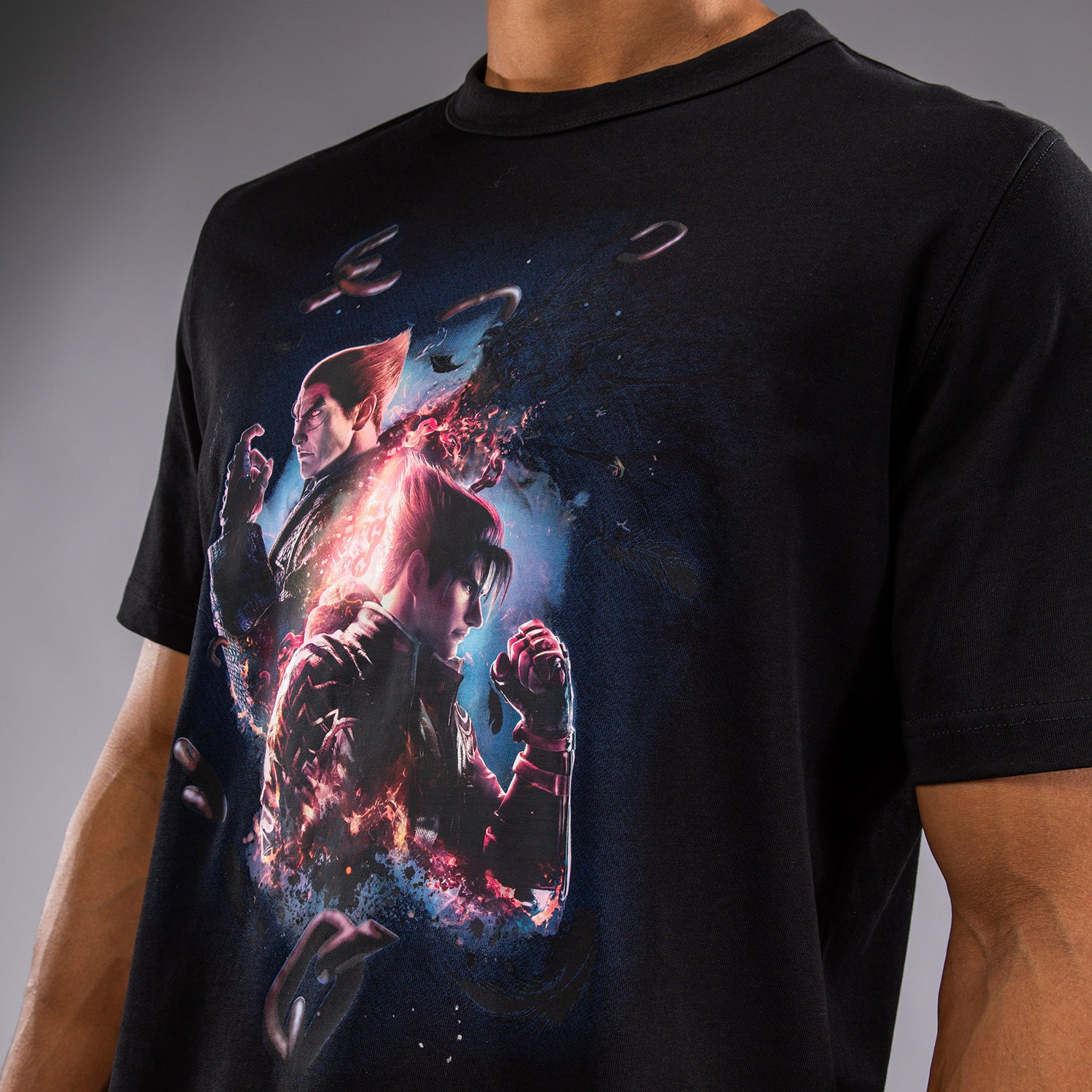 venum-x-tekken-8-t-shirt-poster-schwarz-wei image 4