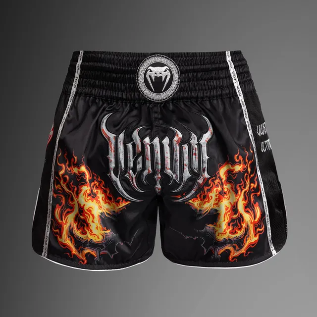 venum-gladiator-5-0-muay-thai-shorts-schwarz-neon-orange image 1
