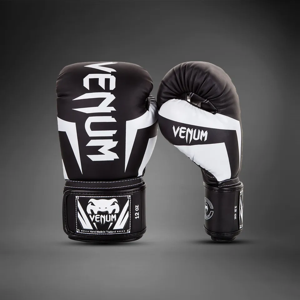 venum-elite-boxhandschuhe-schwarz-wei-training image 1