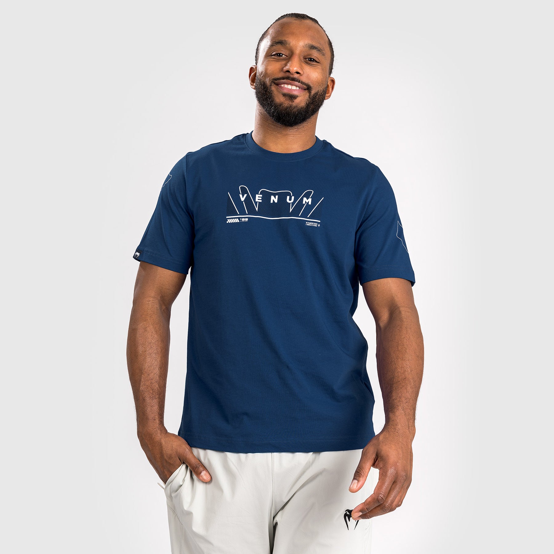 venum-snake-print-t-shirt-herren-marineblau image 2