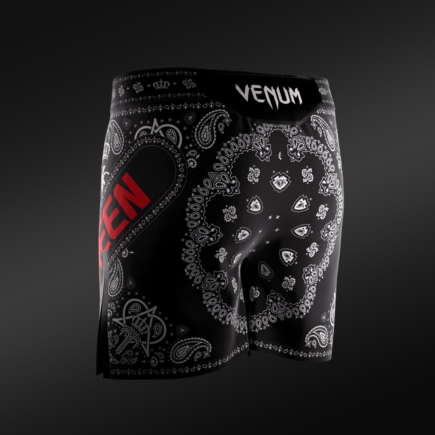 ufc-adrenaline-unrivaled-by-venum-fightshort-herren-king-green-schwarz image 4