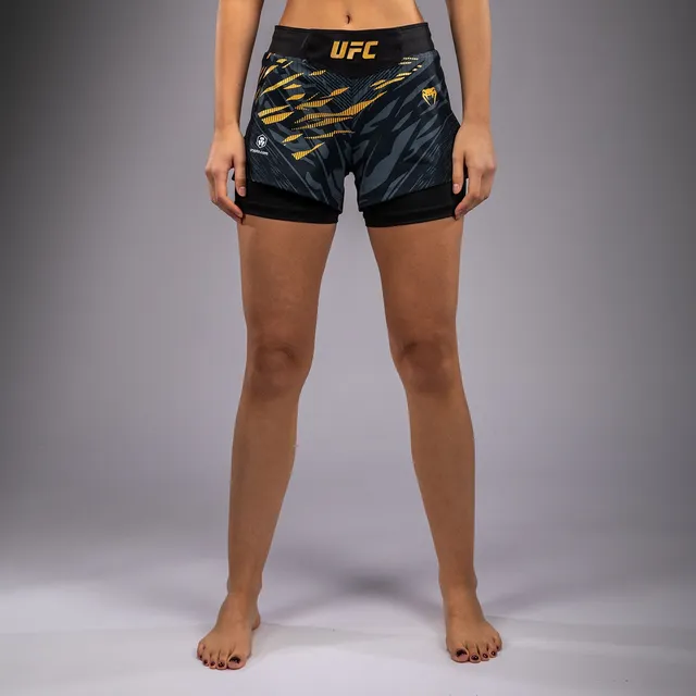 venum-ufc-fusion-authentic-fight-night-damen-fight-short-champion-schwarz-gold image 1