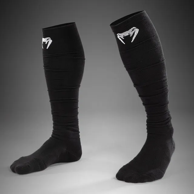 venum-elite-performance-lange-socken-schwarz-wei image 1