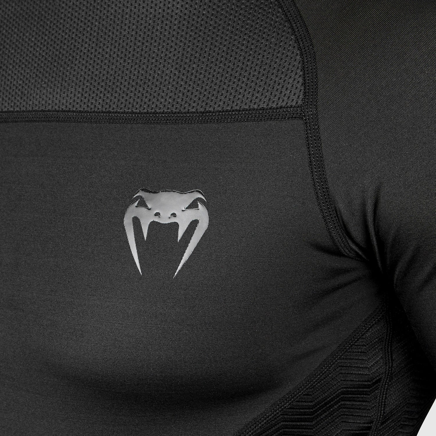 venum-g-fit-rashguard-kurzarm-schwarz-herren-kompressionsshirt image 6