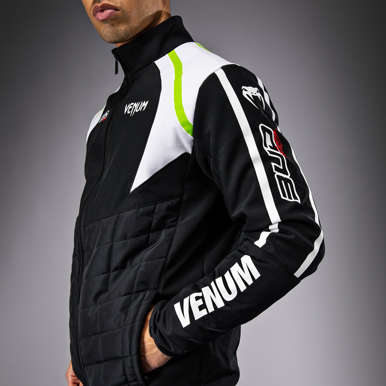 venum-x-bud-racing-herren-softshell-jacke-schwarz-wei-limettengr-n image 7