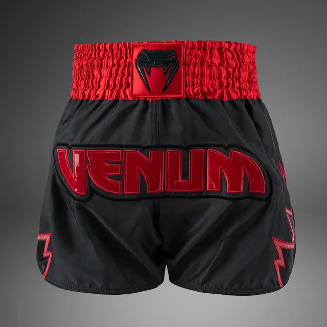 venum-inferno-muay-thai-shorts-kohlegrau-rot image 1