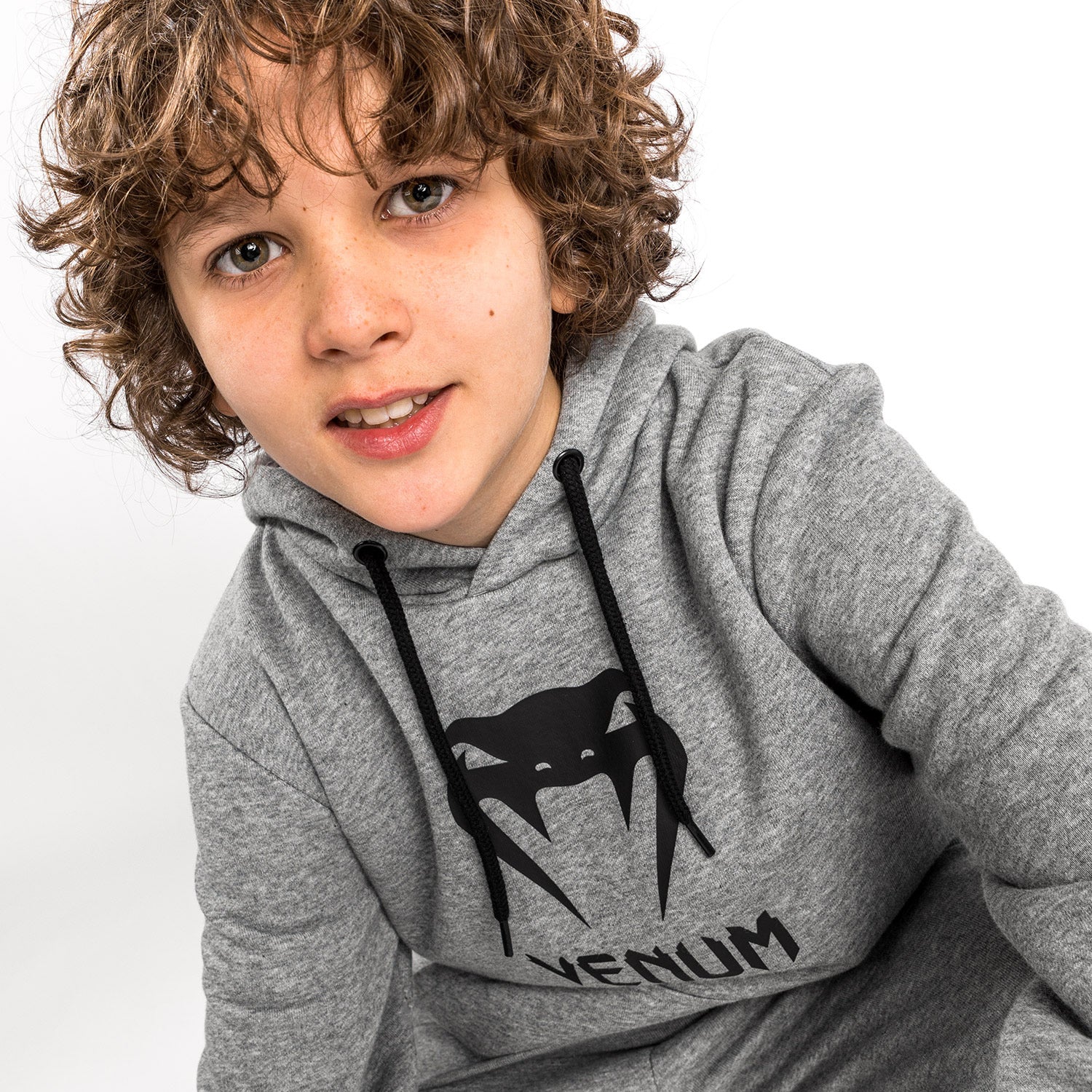 venum-classic-hoodie-kinder-hellgrau-meliert image 2