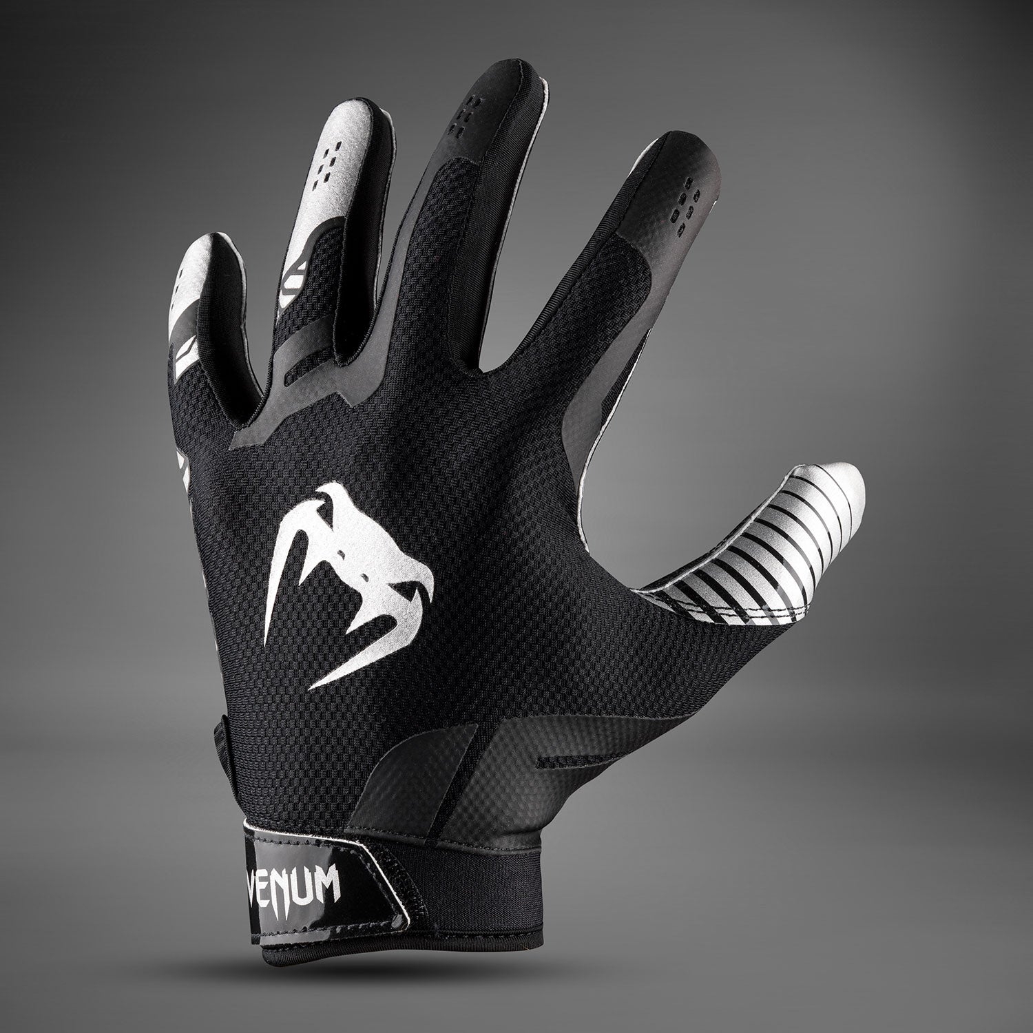 venum-elite-football-handschuhe-schwarz-silber image 2