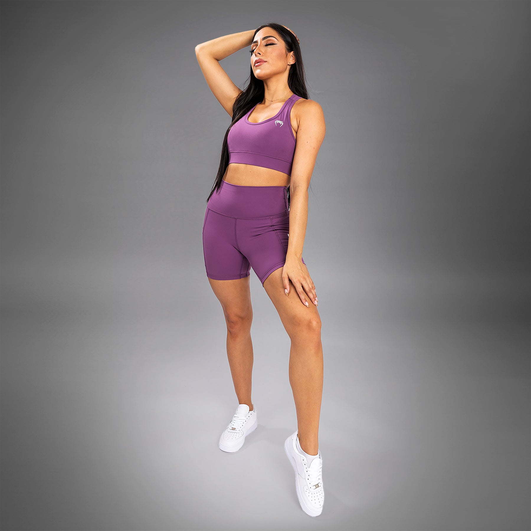 venum-essential-medium-impact-sport-bh-dunkle-orchidee-geb-rstetes-silber image 1