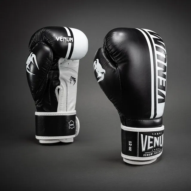 venum-shield-pro-boxhandschuhe-mit-klettverschluss-schwarz-wei image 1