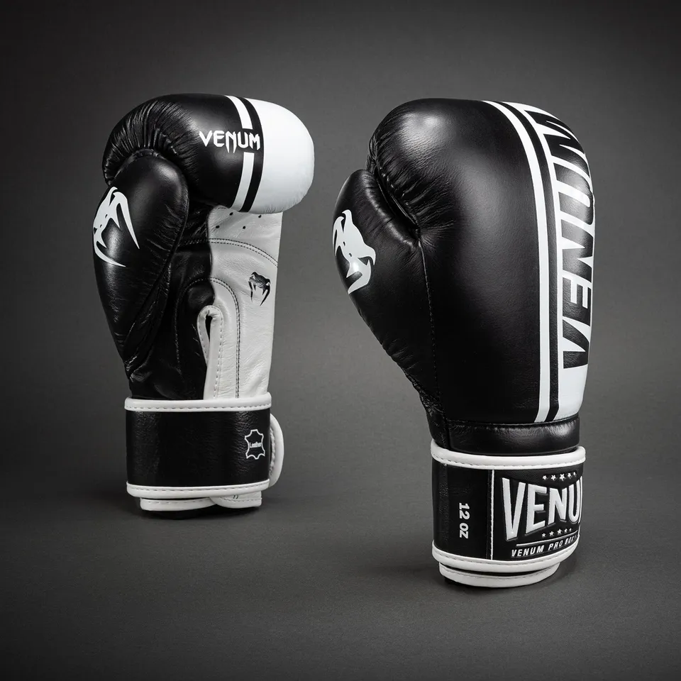 venum-shield-pro-boxhandschuhe-mit-klettverschluss-schwarz-wei image 1
