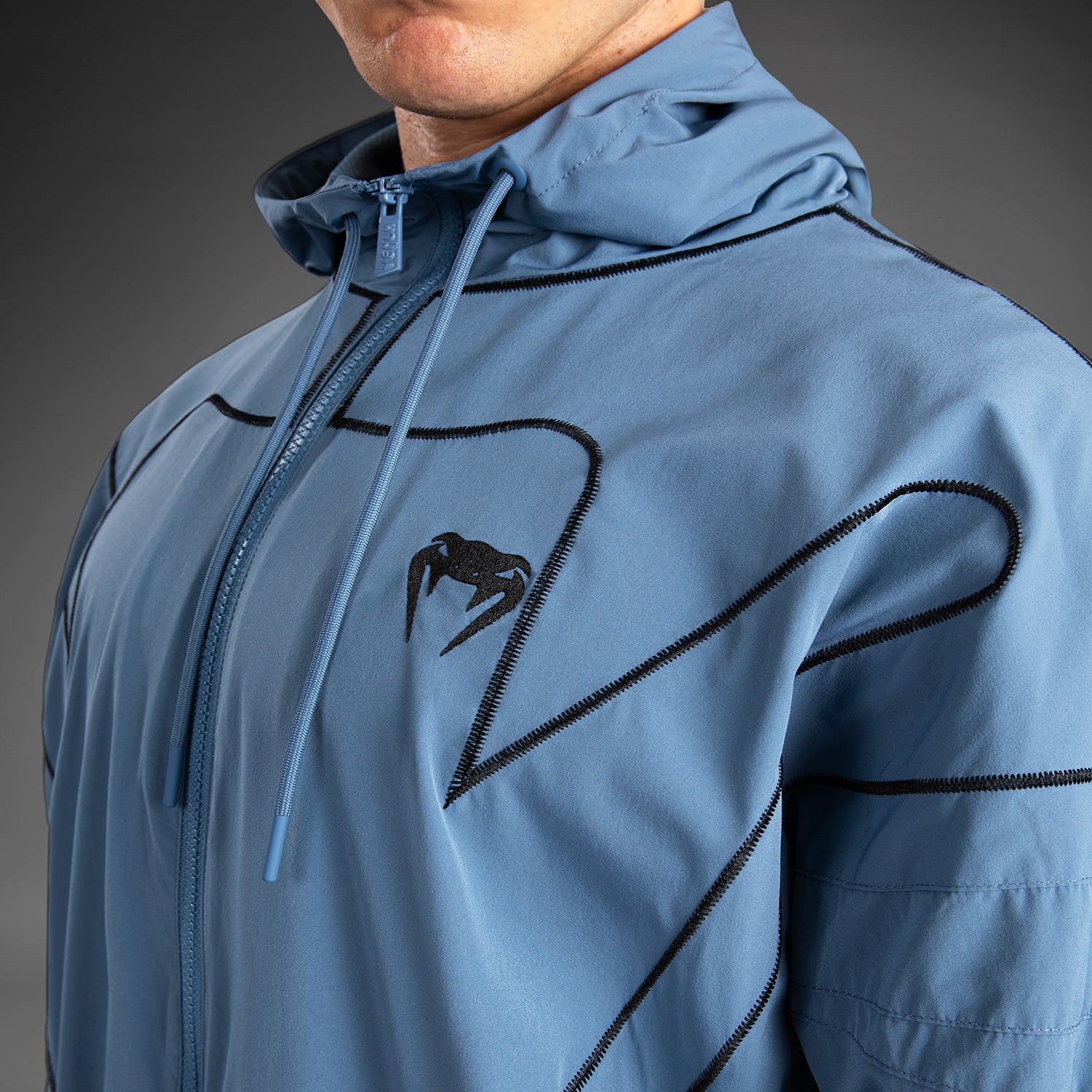 venum-attack-90-trainingsanzug-jacke-herren-blau-schwarz image 7