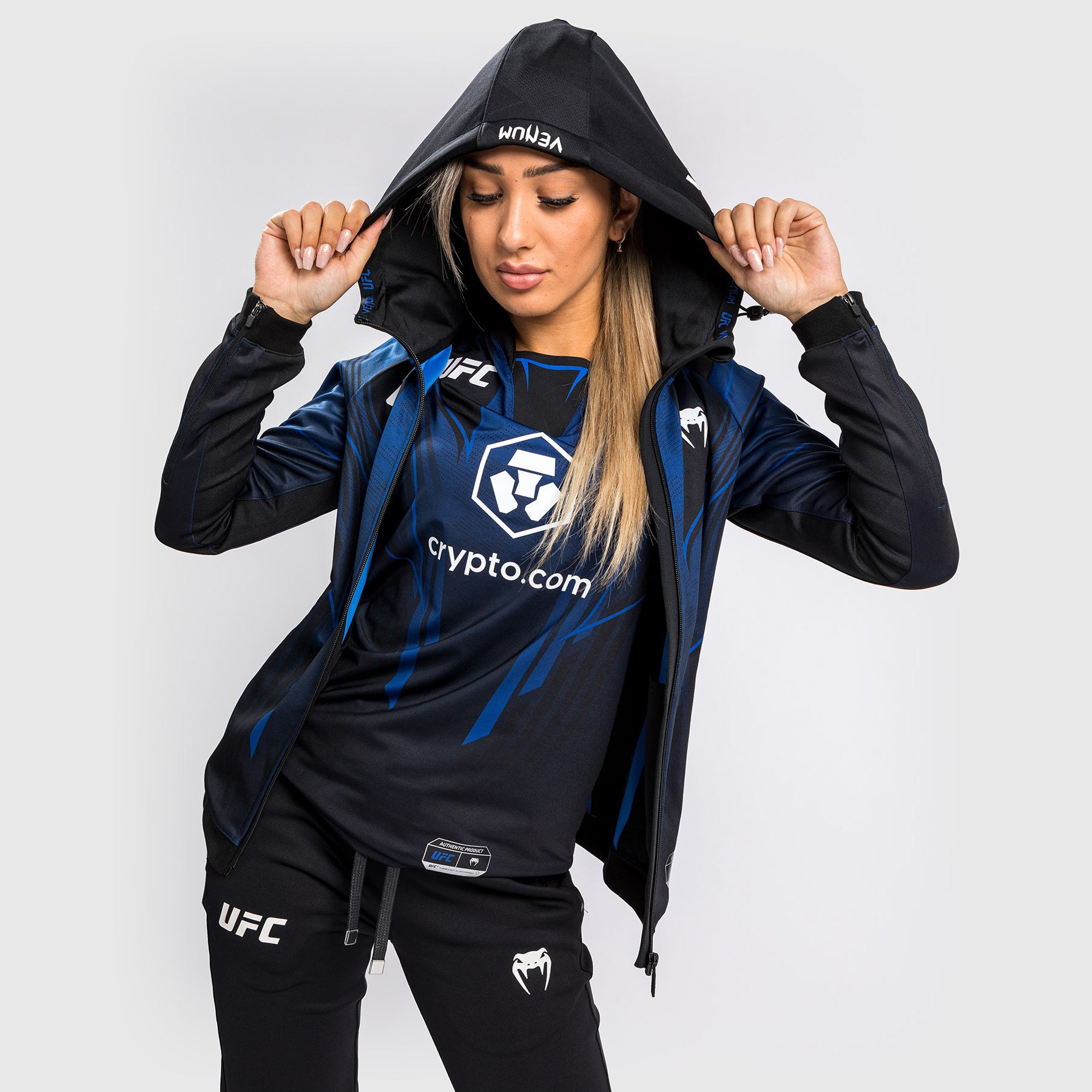 ufc-venum-authentic-fight-night-2-0-walkout-hoodie-damen-midnight-edition image 4