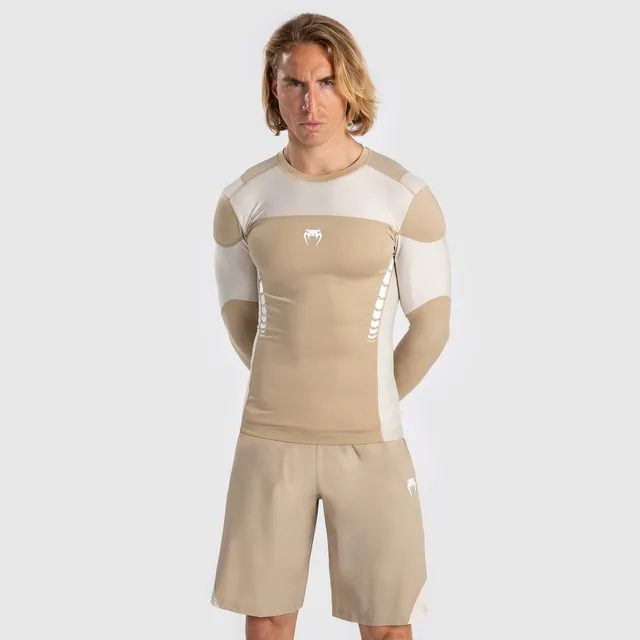 venum-tempest-herren-langarm-rashguard-beige-sand image 1