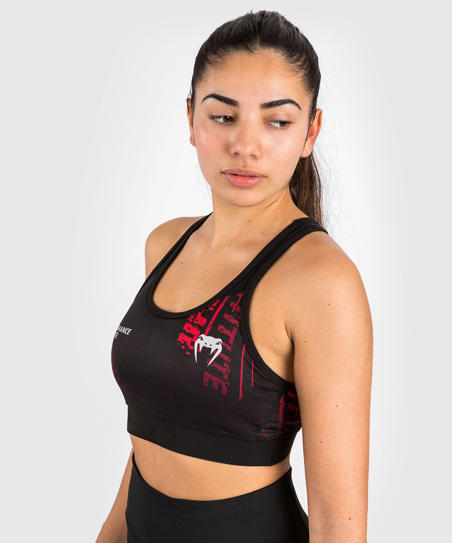 venum-ufc-performance-institute-2-0-sport-bh-damen-schwarz-rot image 2