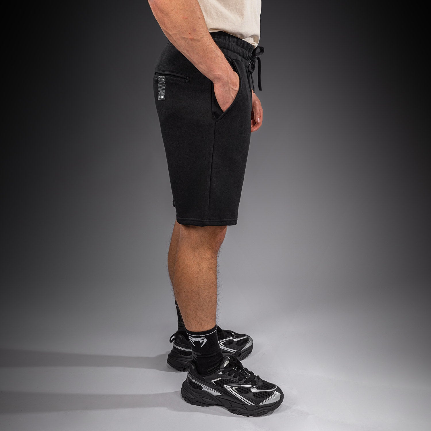 venum-classic-fleece-baumwoll-shorts-herren-schwarz image 3
