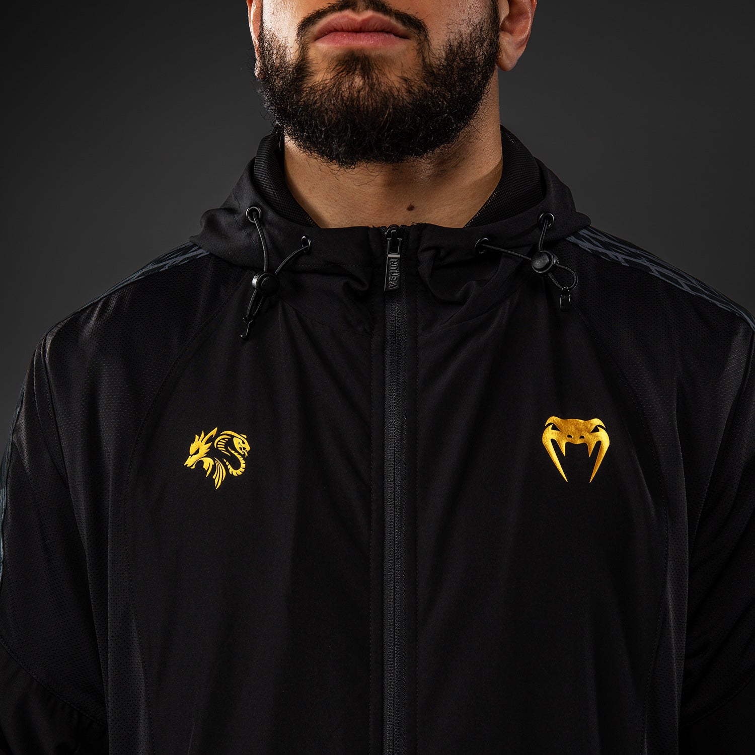 venum-x-chimaev-trainingsjacke-schwarz-grau image 5