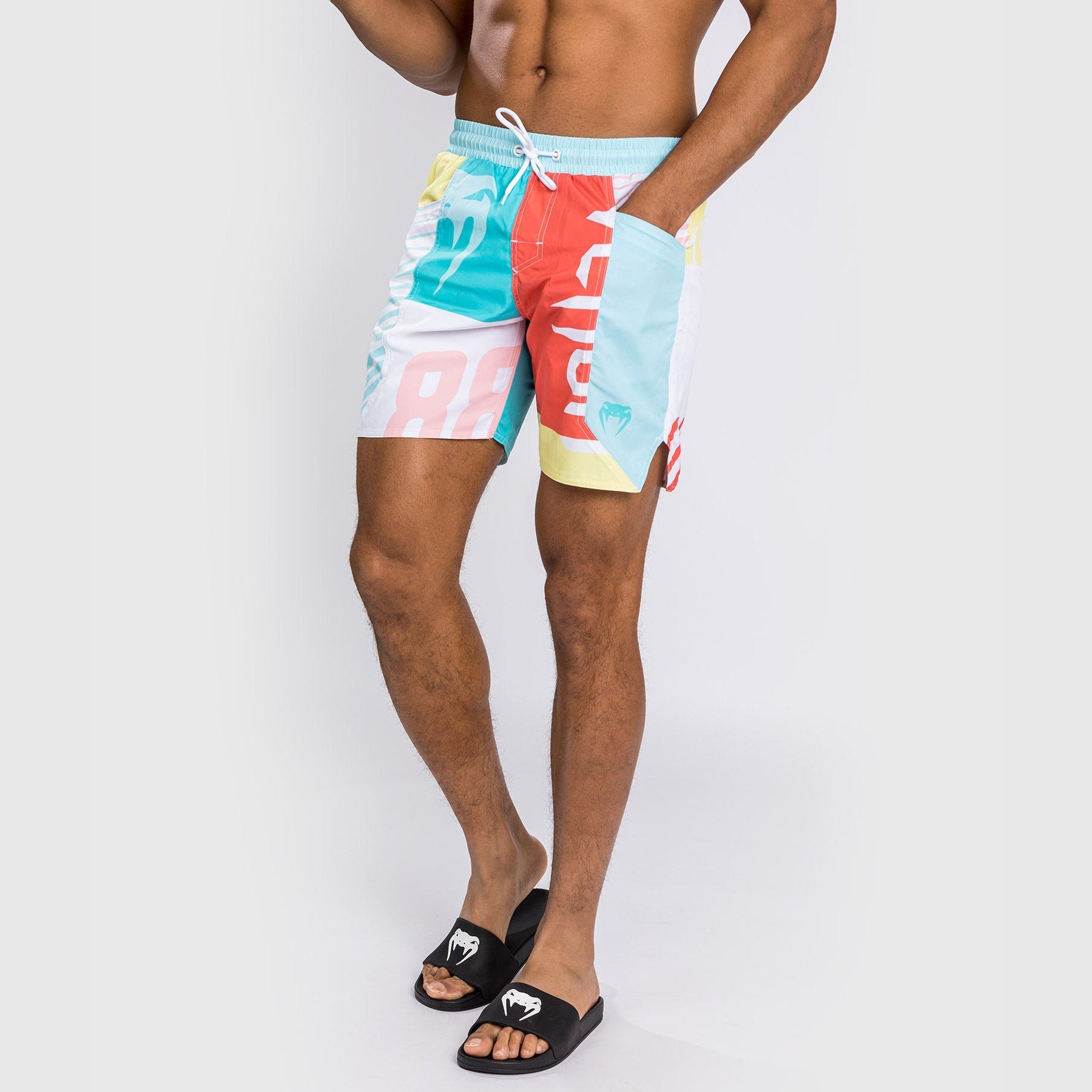 venum-summer-88-boardshorts-clearwater-blue-flame-red image 1