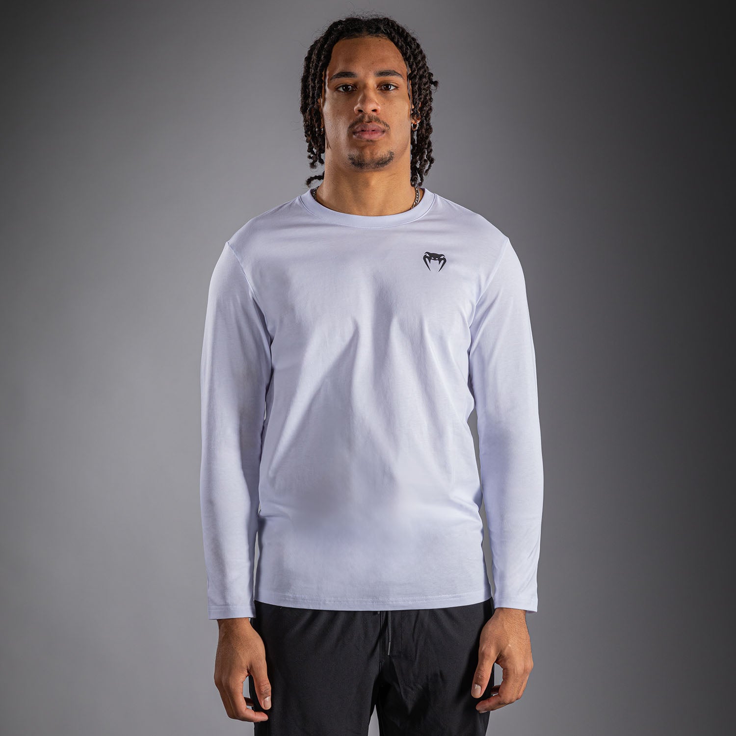 venum-lineup-langarm-t-shirt-herren-wei-schwarz image 1