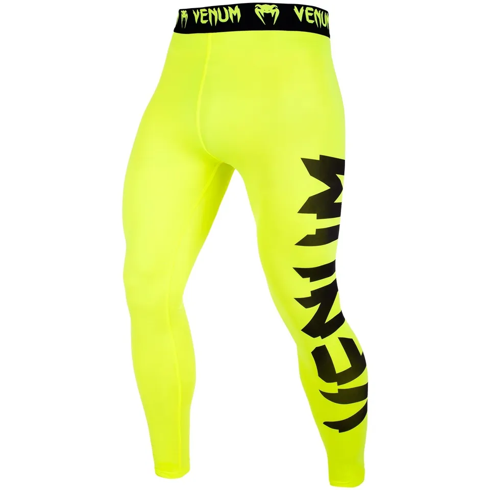 venum-giant-spats-kompressionshose-neongelb-schwarz image 1