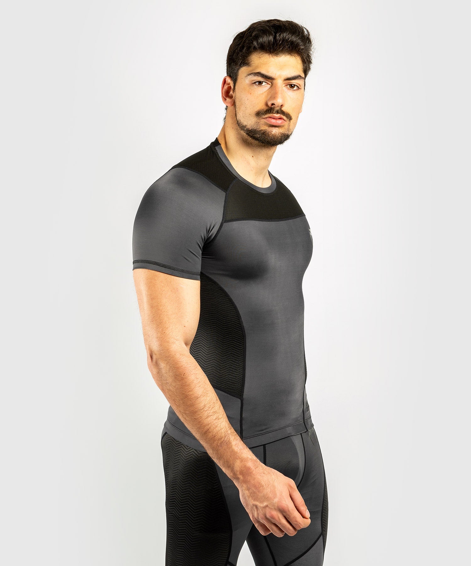 venum-g-fit-rashguard-kurzarm-grau-schwarz image 2