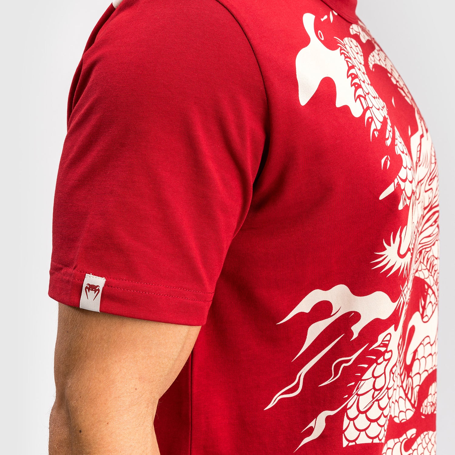 venum-dragon-s-flight-herren-t-shirt-kirschrot-cremewei image 5