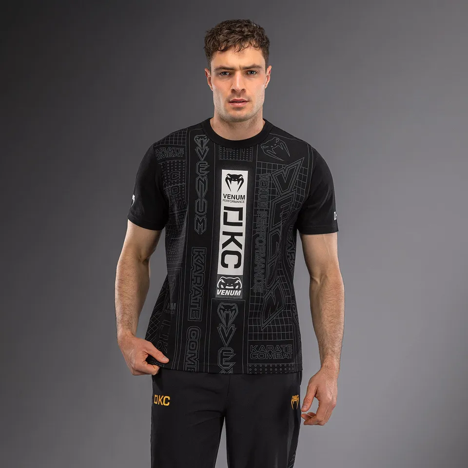 venum-karate-combat-t-shirt-schwarz-grau image 1