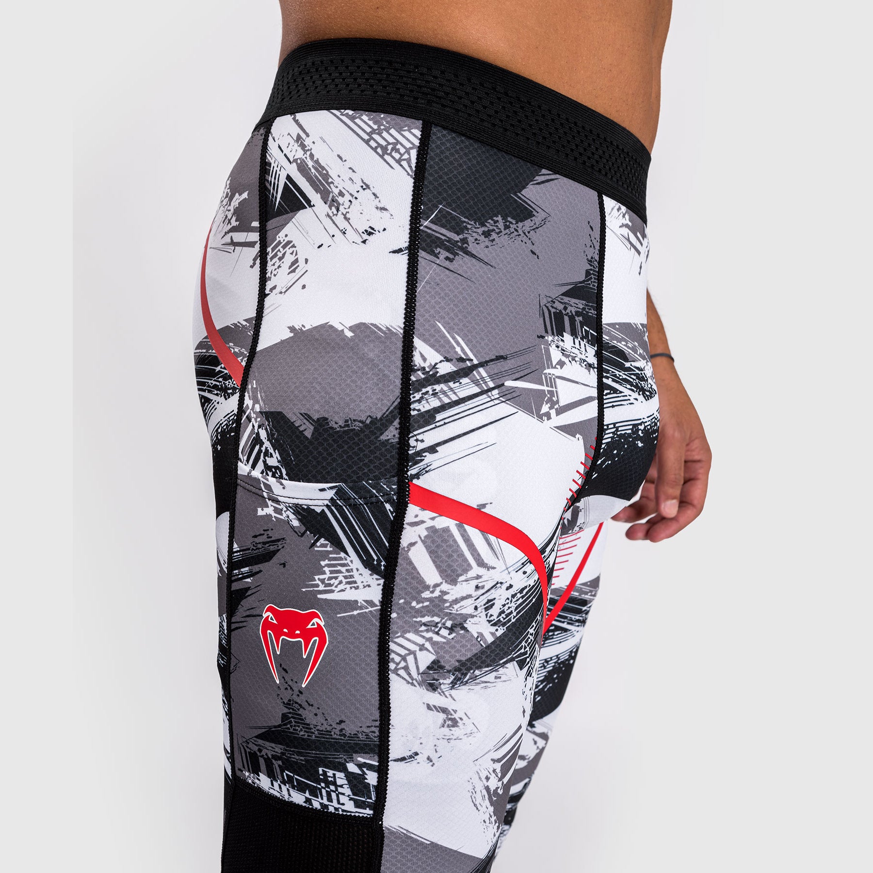 venum-electron-3-0-kompressionshose-spats-grau-rot-herren image 6