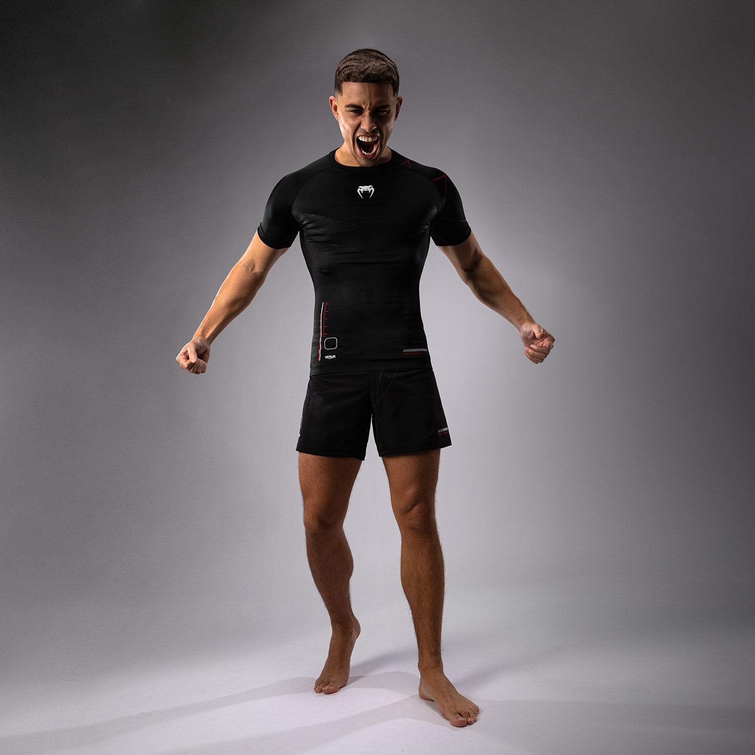 venum-tactical-xt-rashguard-kurzarm-herren-schwarz-feuerrot image 2