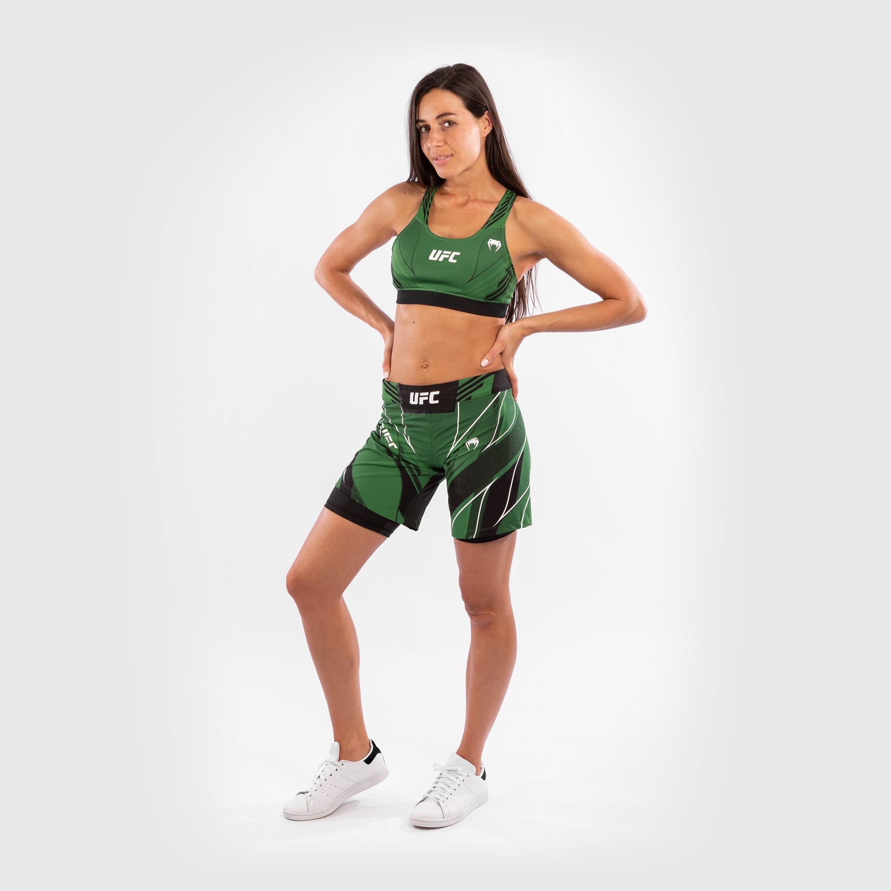 ufc-venum-authentic-fight-night-damen-shorts-long-fit-gr-n image 8