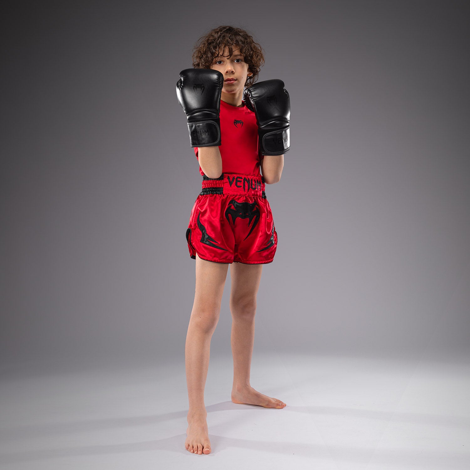venum-inferno-kinder-thai-shorts-kirschrot image 2