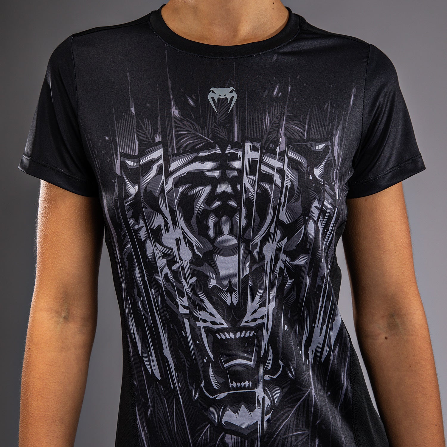venum-tiger-damen-dry-tech-t-shirt-schwarz-silber image 5