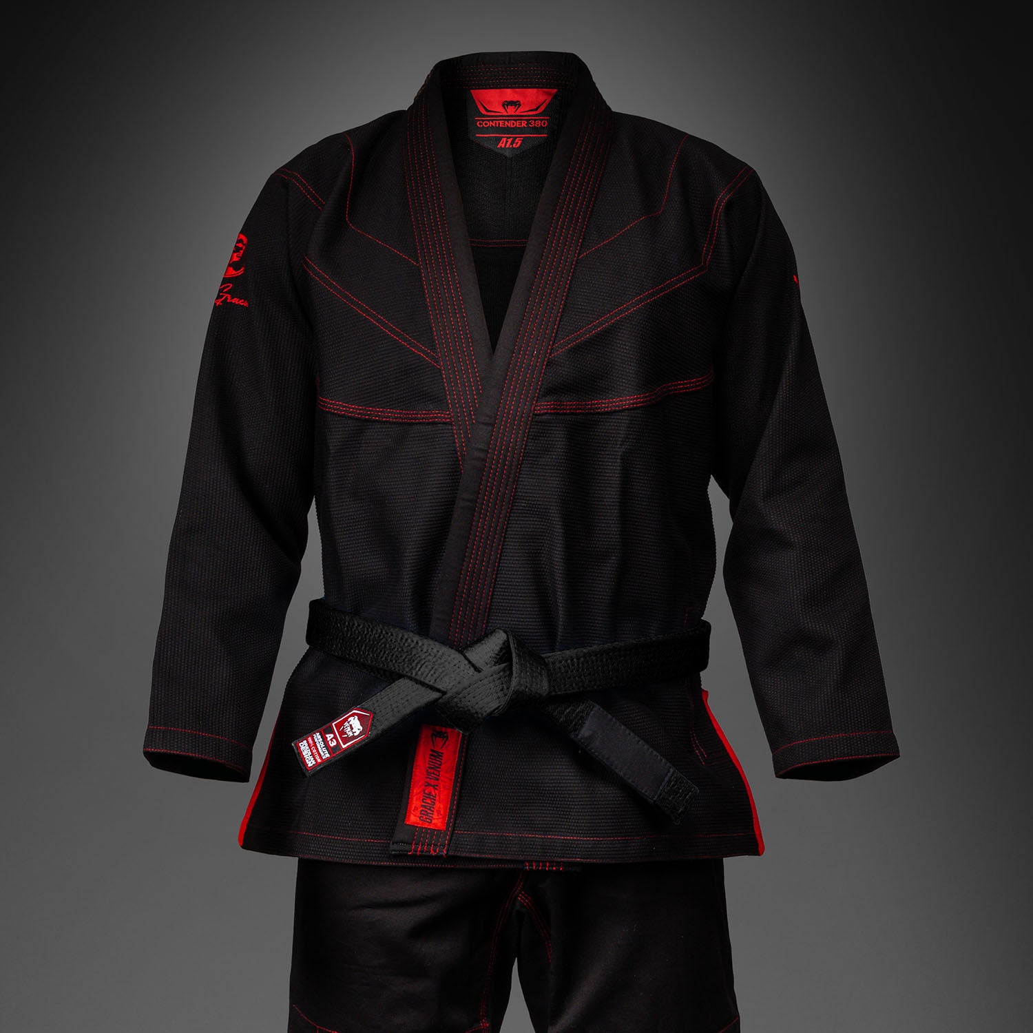 venum-x-roger-gracie-signature-bjj-gi-schwarz-rot image 3