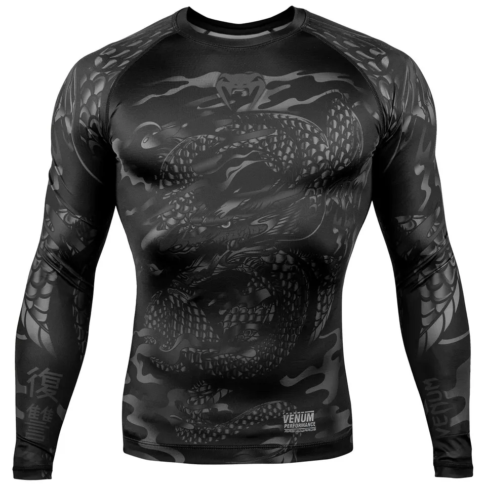 venum-dragon-s-flight-rashguard-langarm-schwarz-schwarz image 1