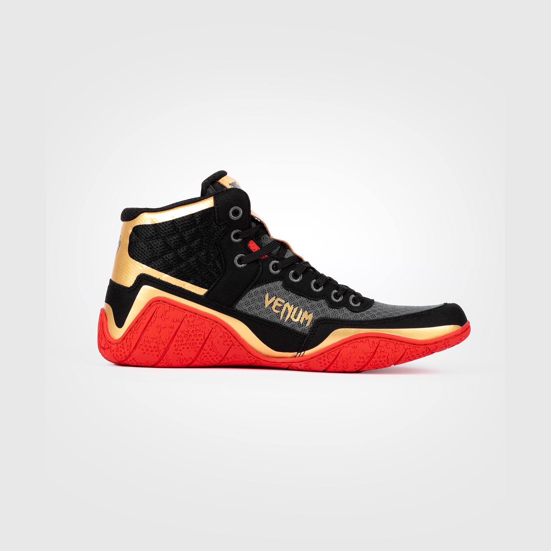 venum-elite-wrestling-schuhe-schwarz-gold-rot image 7