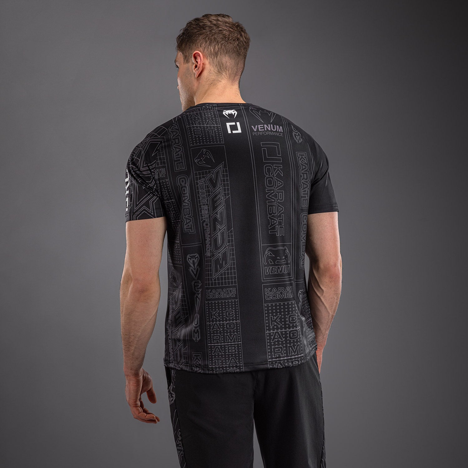 venum-karate-combat-dry-tech-t-shirt-schwarz-grau-herren image 4