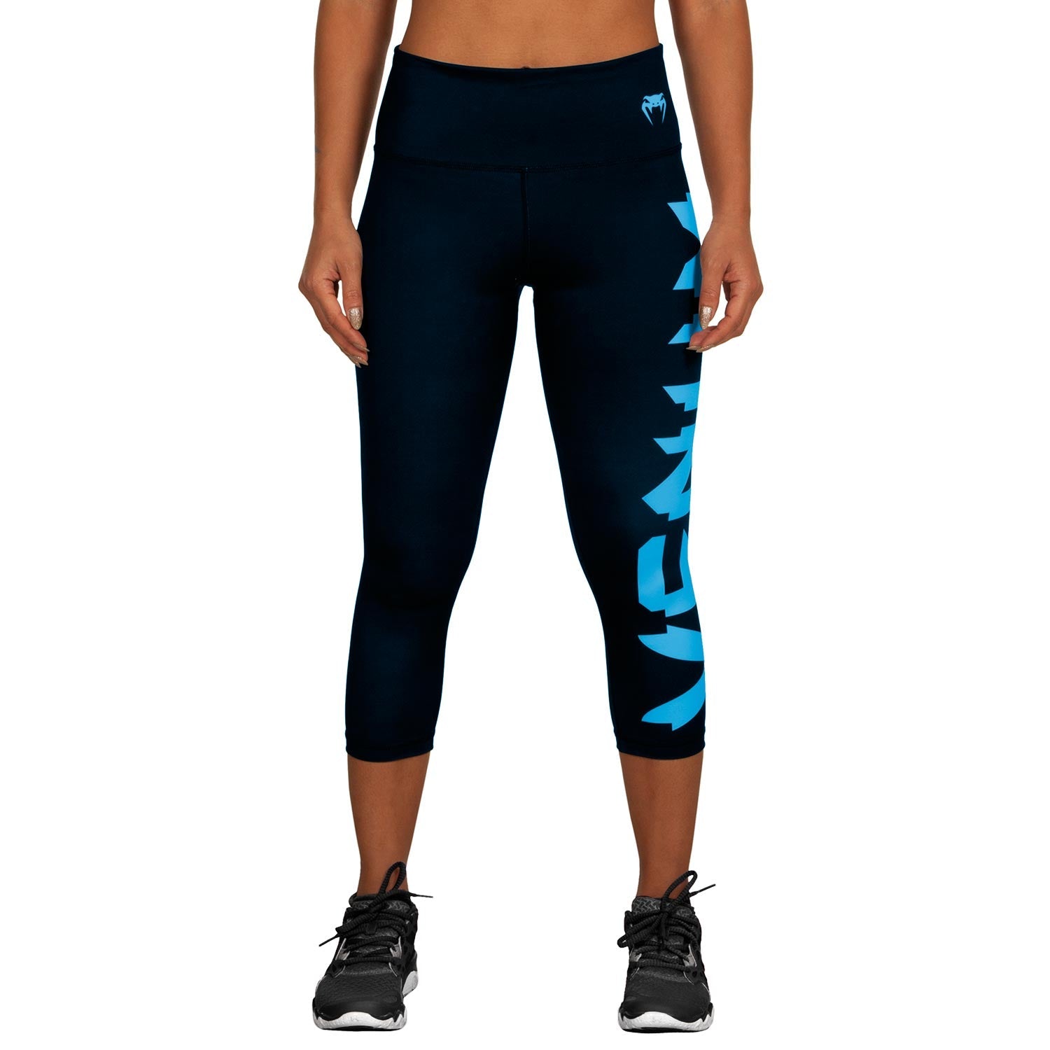 venum-giant-kurze-leggings-schwarz-cyan image 2