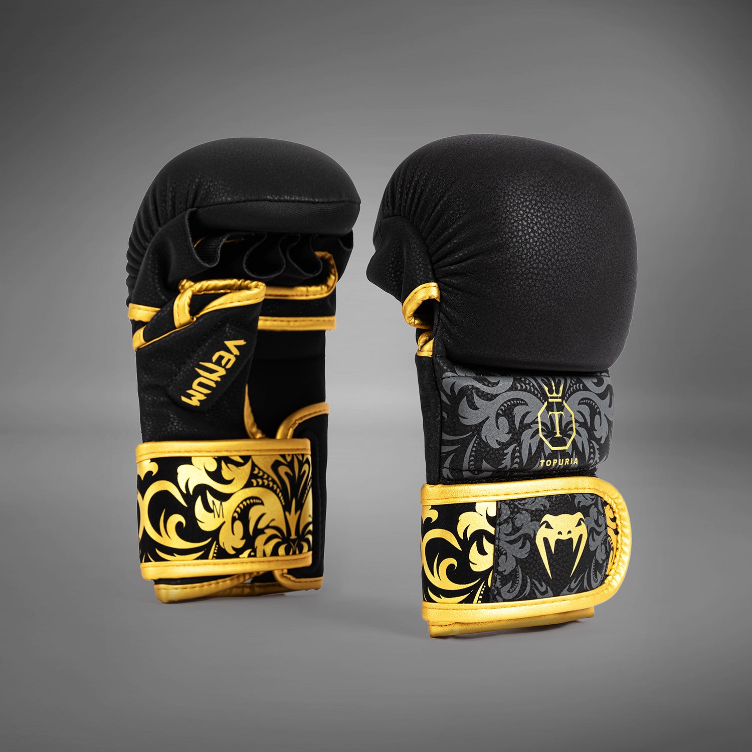venum-x-topuria-unmatched-edition-mma-sparringhandschuhe-schwarz-gold image 1